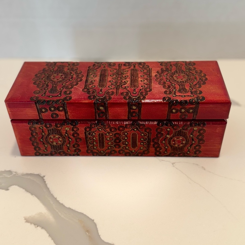 Ornate Red Decorative Box